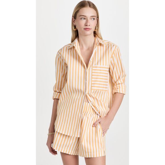 AYR Deep End Buttondown Shirt Size M Yellow Stripe $145.00 - Picture 2 of 12